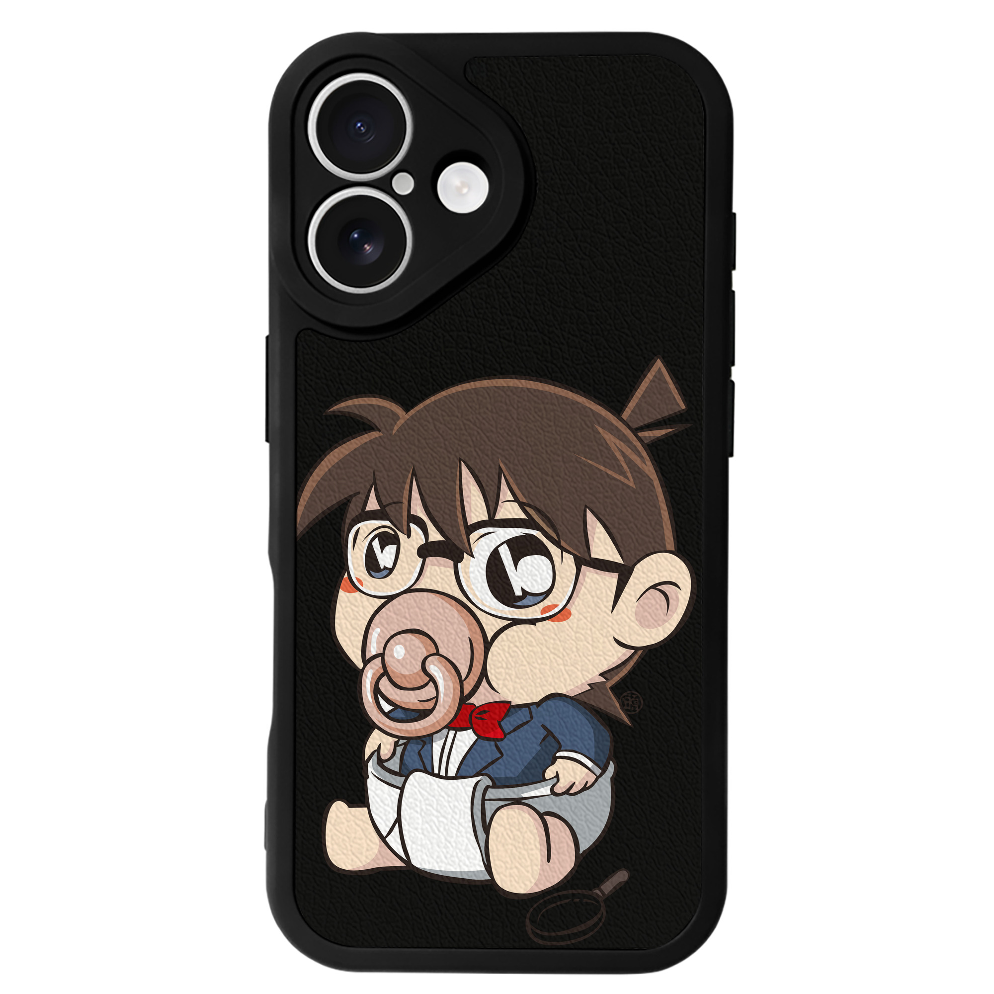 （画像用） 名探偵コナン 江戸川 コナン Detective Conan Conan Edogawa 【iPhone 16シリーズ対応】シリコンスマホケース（レザー調） 材質：シリコン
